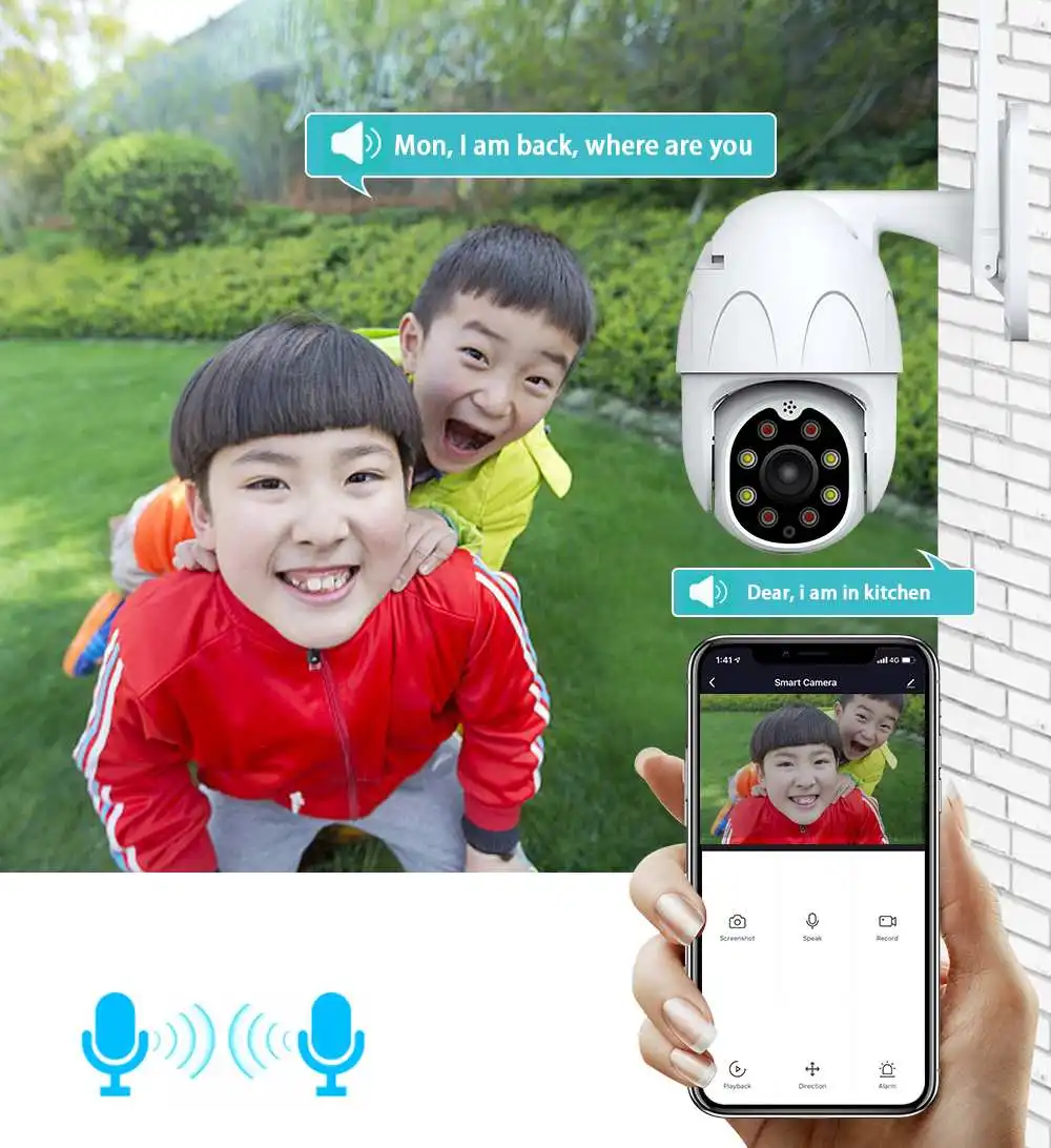 Tuya WiFi Беспроводная Смарт ip-камера 360 градусов Домашняя безопасность HD 1080P ip-камера двухстороннее аудио ночное видение PTZ Обнаружение движения