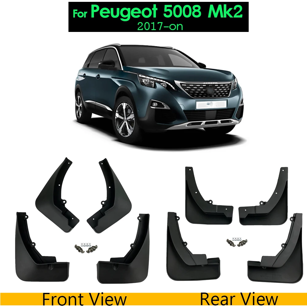 Брызговики для peugeot 206 301 307 308 408 2008 3008 5008 Mk1 Mk2 брызговики крыло брызговиков седан хэтчбек - Цвет: For 5008 17-on