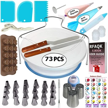 

223pcs/set Cake Decorating Tools Set Cake Turntable Pastry Spatulas Cream Nozzle Baking Accessories DIY Baking Tools for Cakes