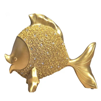 

New Resin Fish Figurines Art Crafts European Home Furnishings Decoration Livingroom TV Cabinet Ornaments Wedding Christmas gift