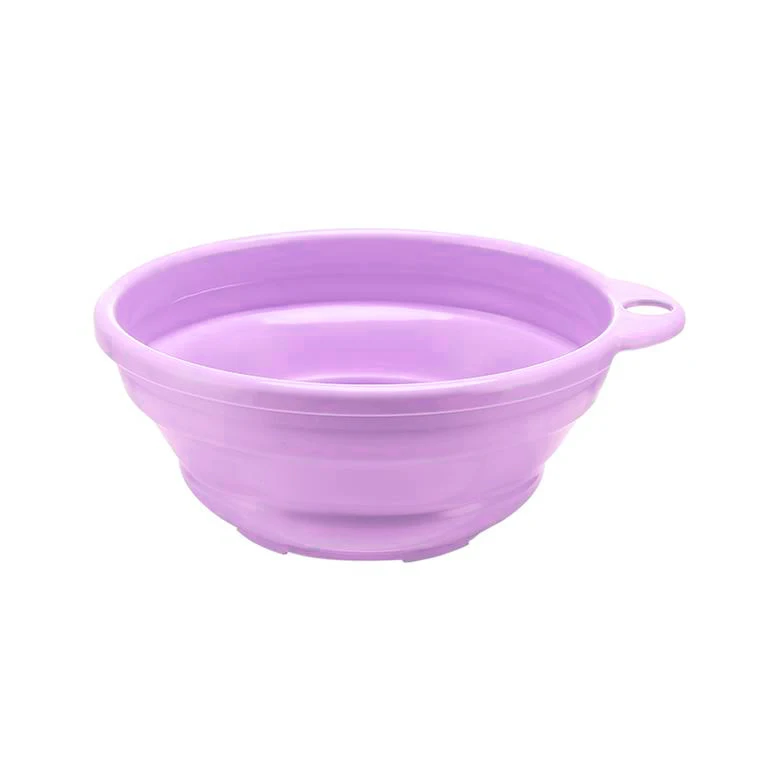 Новинка, горячая Распродажа, 3 цвета, силиконовый, портативный, для кемпинга, складной умывальник, складное ведро/ванна для посуды - Цвет: Фиолетовый