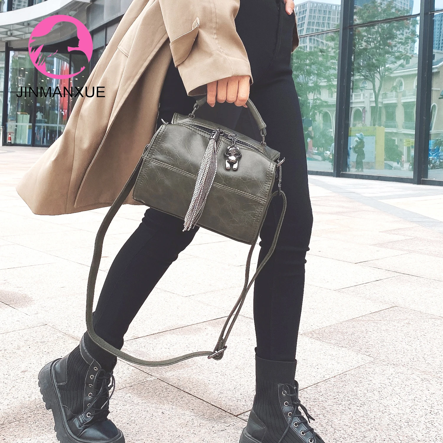 

Wide Strap Fashion Lady Tote Bag Tassel Shoulder Crossbody Bags For Women Casual Messenger HandbagsTravel Female Boston Bags