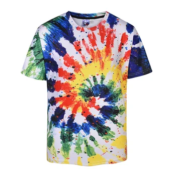 

New Summer Graffiti Windmill Print Large Size T-Shirt Men's Loose Men's Short Sleeve Shirt Cosplay Unisex Costume