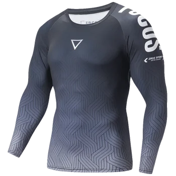 

ZRCE Running Shirt Men Bodybuilding Sport Raglan Sleeve T-shirt Long Sleeve Compression Top Gym t Shirt Men Fitness Tight