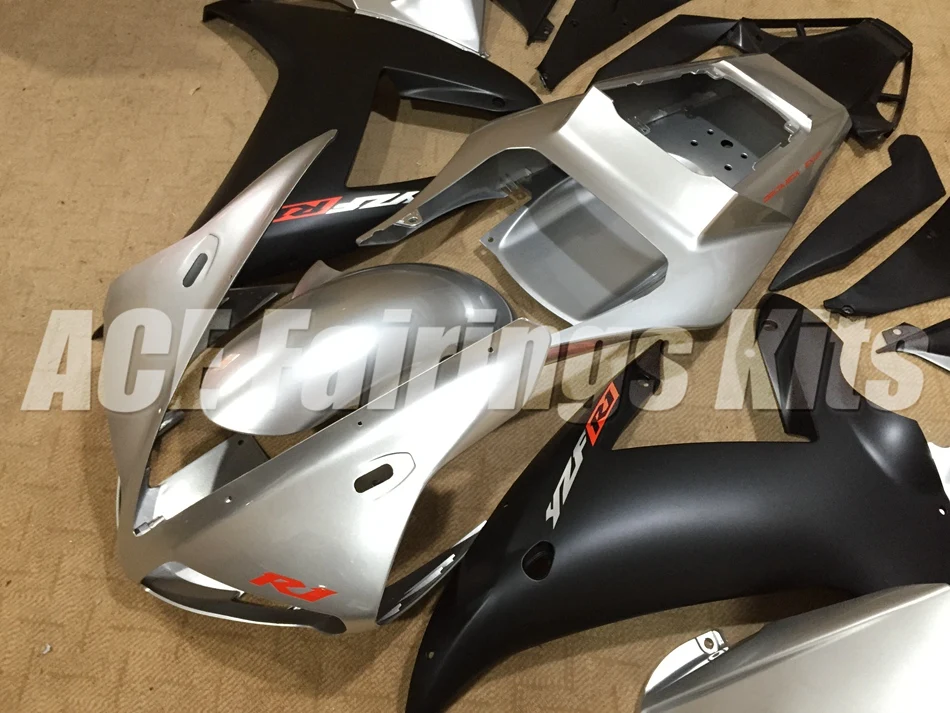 Лидер продаж, yzf1000 R1 02 03 полный комплект для Yamaha Yzf R1 2002 2003 спортивный мотоцикл Обтекатели кузова(литье под давлением) Серебро