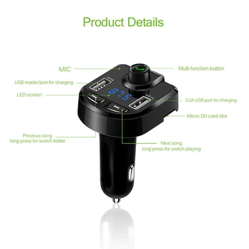 

New Bluetooth LCD Wireless Car MP3 FM Transmitter Radio USB Charger Handsfree Kit