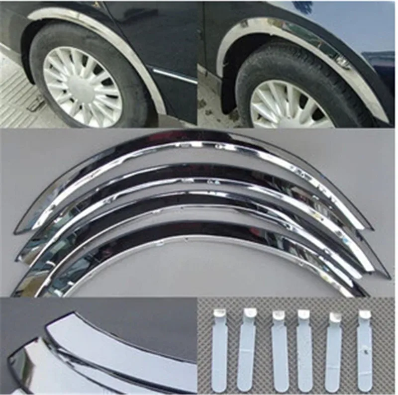 

Car Styling for Skoda Octavia 2007-2014 Stainless steel car wheel eyebrow trim strip trim