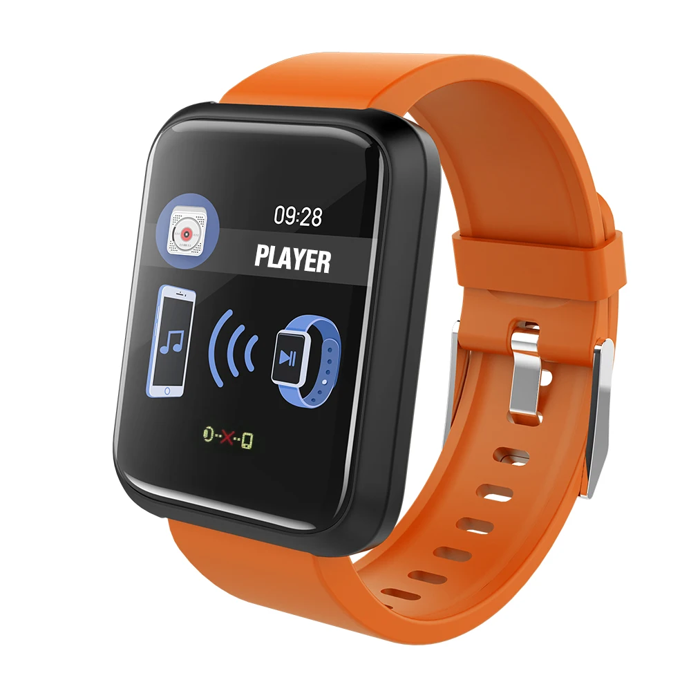 M28 gps Smartwatch IP67 Водонепроницаемый Bluetooth Браслет фитнес-трекер пульсометр Монитор артериального давления Смарт-часы для мужчин и женщин - Color: Orange