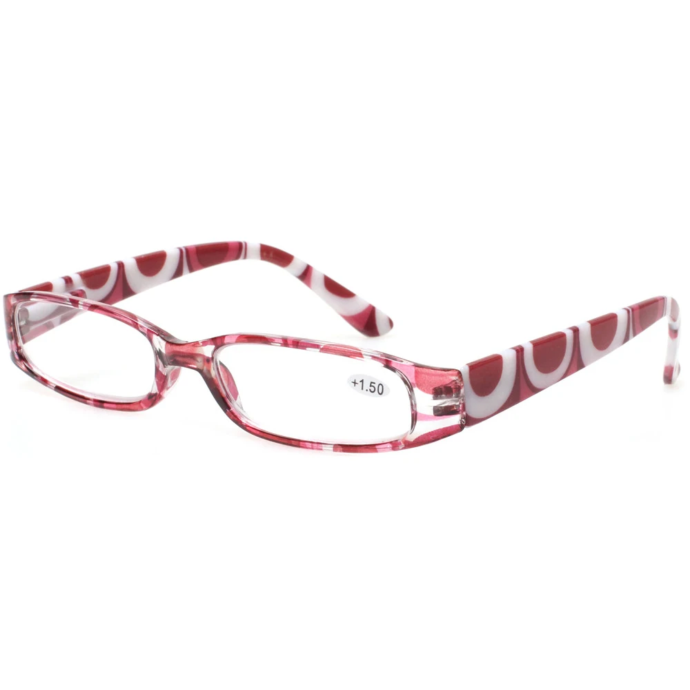 Henotin Reading Glasses Spring Hinge Women's with Pattern Print Decorative Eyeglasses HD Prescription Eyewear 0~600 5