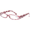 Henotin Reading Glasses Spring Hinge Women's with Pattern Print Decorative Eyeglasses HD Prescription Eyewear 0~600 5