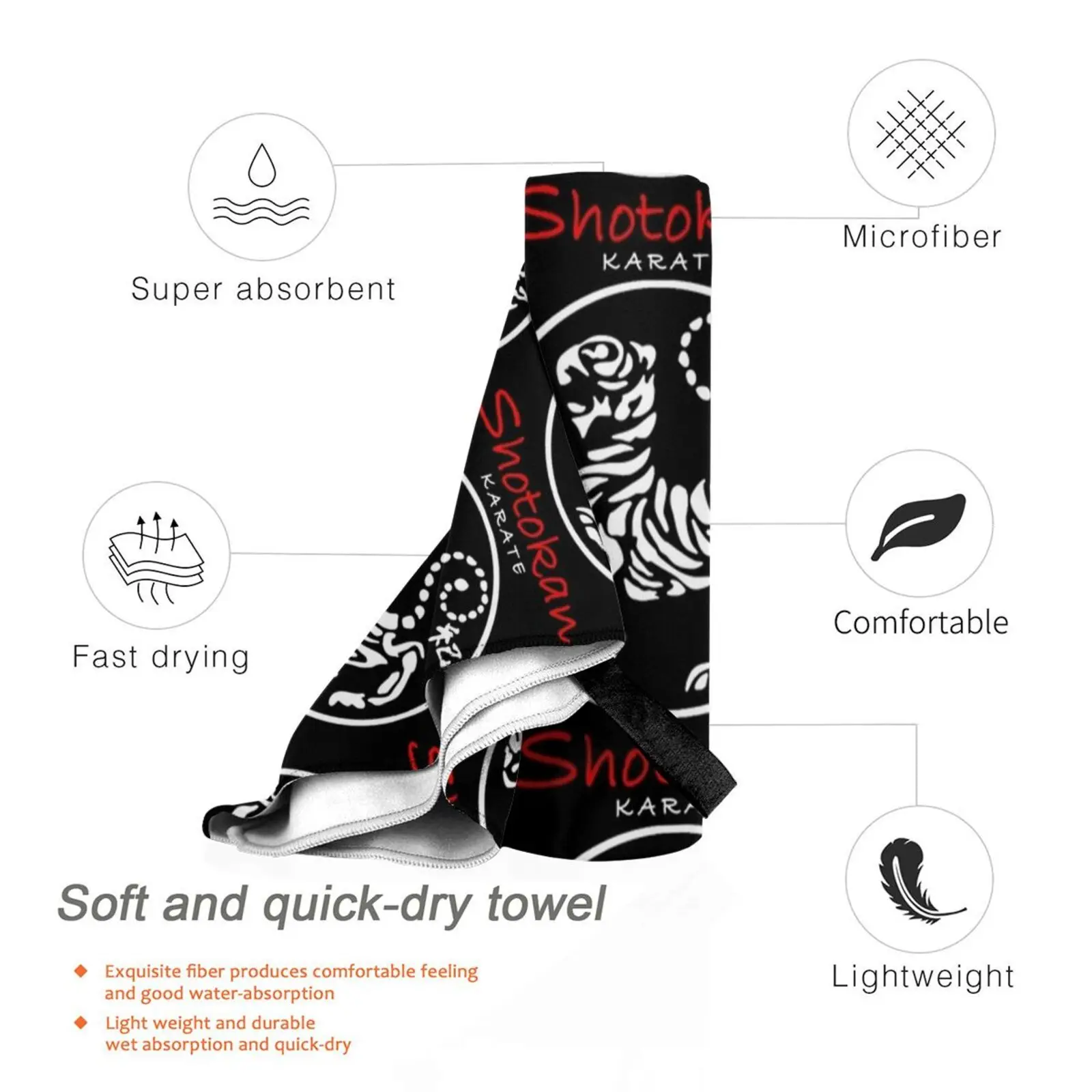 Karate Shotokan Quick Dry Towel Gym Sports Bath Portable Tokyo Harajuku Idea Japanese Spying Japanese Tradition