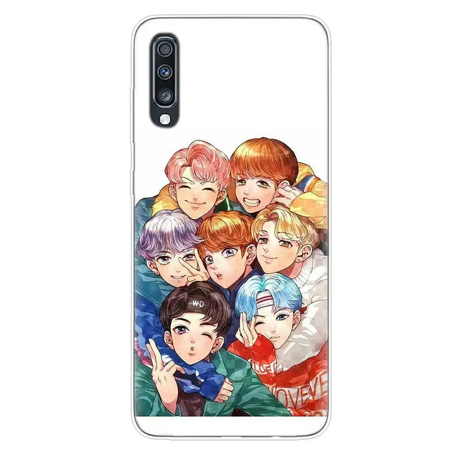 07 Ножные браслеты с корейской популярной KPop КОМАНДА бампер чехол для samsung A90 A80 A70 A60 A50 A50S A40 A30 A30S A20E A10E A10s S10Plus M40 M30 крышка - Цвет: 07