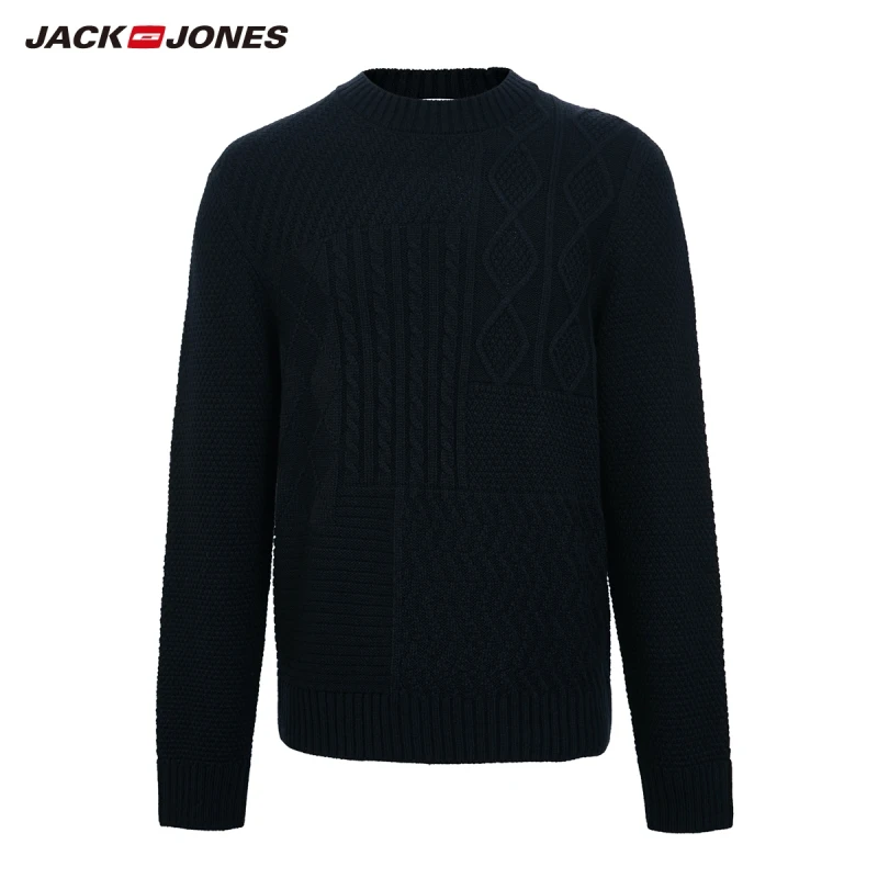 JackJones Мужской базовый стиль сплошной цвет свитер трикотаж 219324509