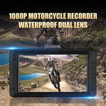 

Universal 3Inch HD 1080P Motorbike Recorder IPS Screen Parking Monitor Driving Recorder Waterproof Loop Recording Dash Cam