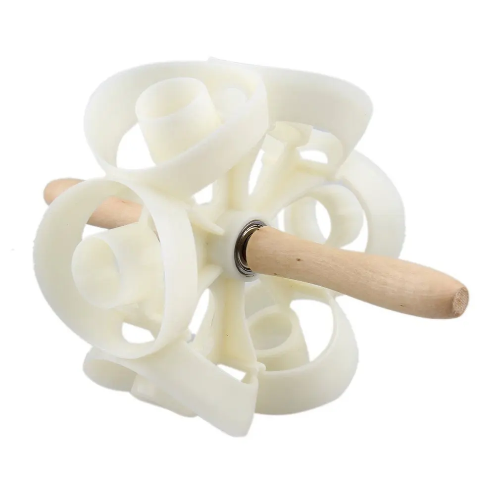 Manual plastic 6-circle donut cutter doughnut biscuit cookie fondant dough maker wood handle for bakery gadgets