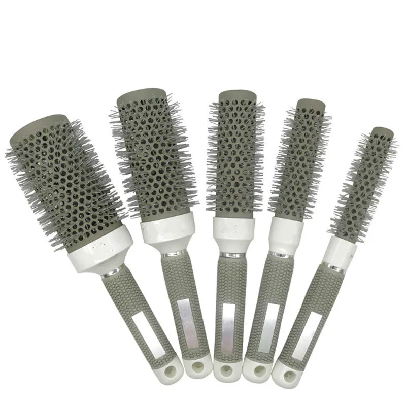 

6 Size Hair Brush Nano Hairbrush Thermal Ceramic Ion Round Barrel Comb Hairdressing Hair Salon Styling Drying Curling