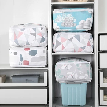

PEVA Clothes Quilt Storage Bag Waterproof Moisture-proof Cabinet Sorting Container Folding Quilt Holder Home Organization #1 #8