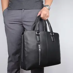 Nesitu Highend Новый A4 черный шоколадный синий 100% натуральная кожа 14 "ноутбук мужской портфель бизнес сумка портфель M7411