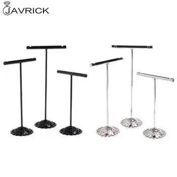 

3 Pcs Alloy Earrings Display T-Shape Stand Showcase Jewelry Organizer Holder