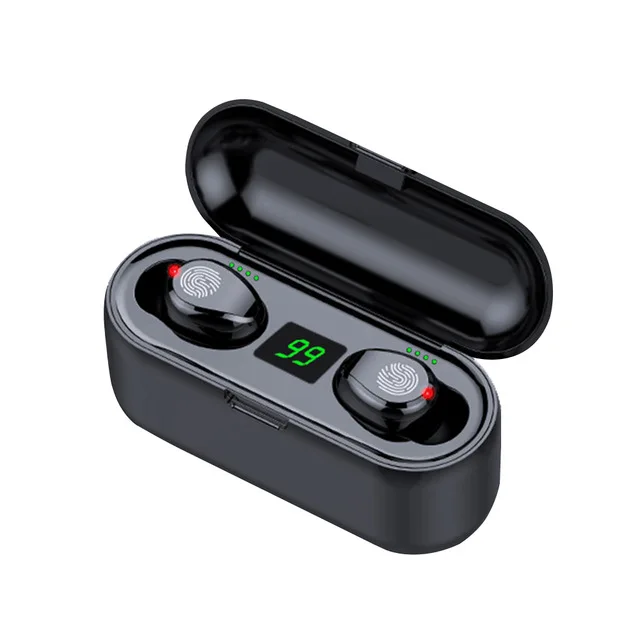 Наушники F9 Hifi Bluetooth 5,0, водонепроницаемые, IPX7, беспроводные наушники Siri touch, USB, наушники, power Bank, air dots, для redmi, xiaomi - Цвет: F9-TWS