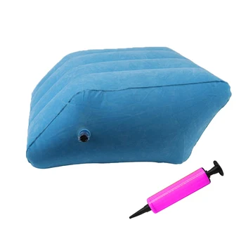 

Comfortable Relaxing Health Care PVC Portable Travel Office Inflatable Leg Pillow Sleeping Footrest Sciatica Pain Relief Cushion