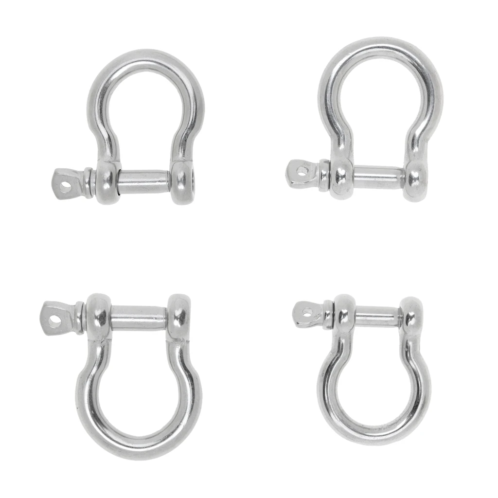 6mm 8mm Marine Boat Chain Rigging Bow Shackle Captive Pin - Stainless Steel