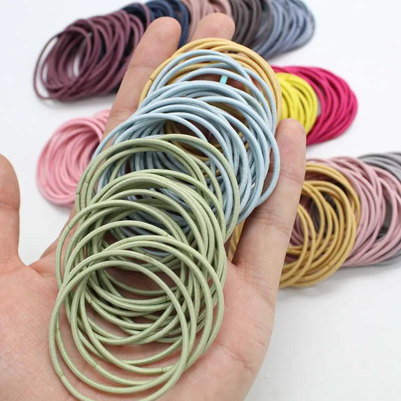 100 шт./пакет женские аксессуары для волос для женщин резинки резинка для волос резинки для волос с повязкой на голову для девочек наряды украшения Галстуки резинки для волос