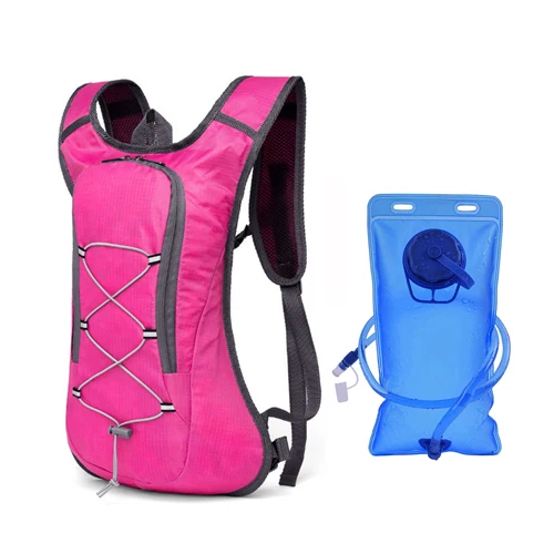 pink water bag NEWBOLER велосипедный рюкзак женская спортивная велосипедная Водонепроницаемая нейлоновая сумка MTB дорожный велосипед водонепроницаемая сумка для альпинизма Пешие прогулки гидратация рюкзак - Цвет: pink water bag