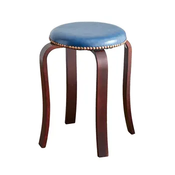 

American wrought iron stool home simple fashion bench Makeup stool thick adult round stool dining meal