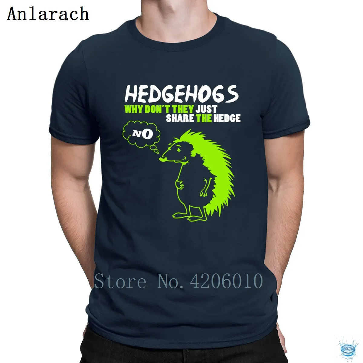 Футболка Hedgehogs Стильная трикотажная новейшая популярная футболка для мужчин против морщин Новинка Весенняя футболка с круглым вырезом
