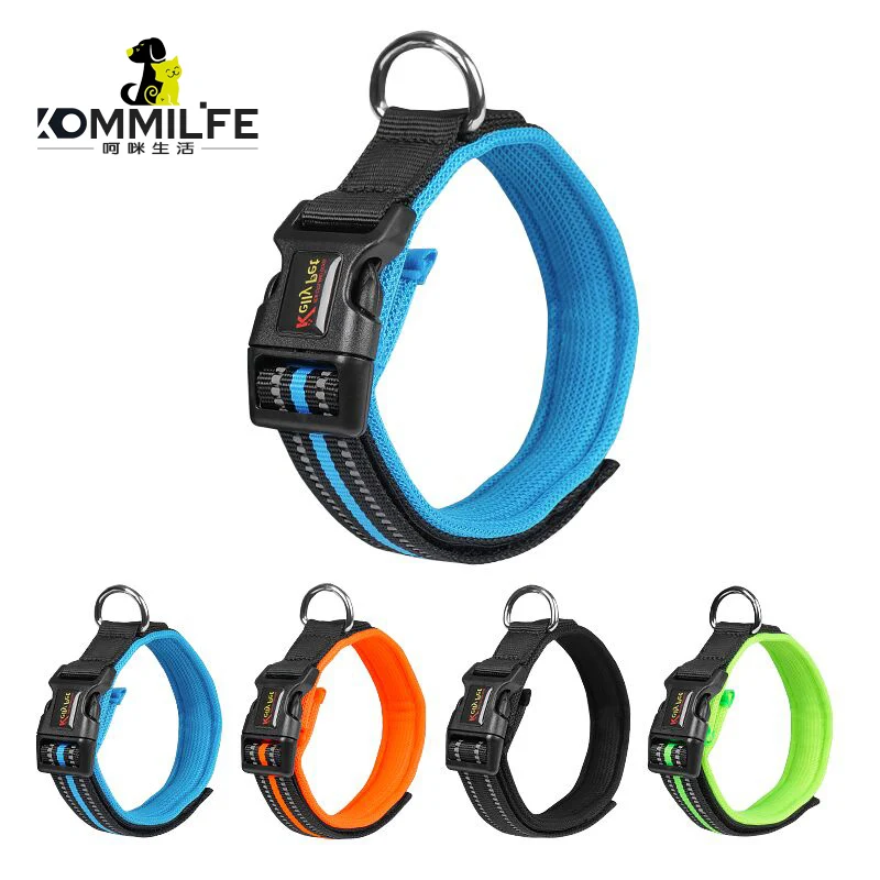 Dog Collar Breathable Mesh Nylon Reflective Pet Collars For Dogs Small Medium Large