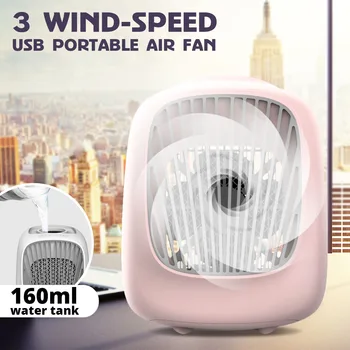 

Portable Air Conditioner Mini Air Fan 3 Speed Ajustable Water Cooling Fan USB Air Humidifier Purifier Cooler for Home Office