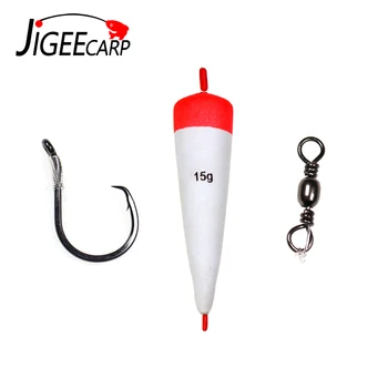 

JIGEECARP 1Set Handmade Eagle Claw 4/0 5/0 6/0 Catfish Rig Slip Float Rig For Blue/Channel/ Flathead Catfish Catfishing Tackels