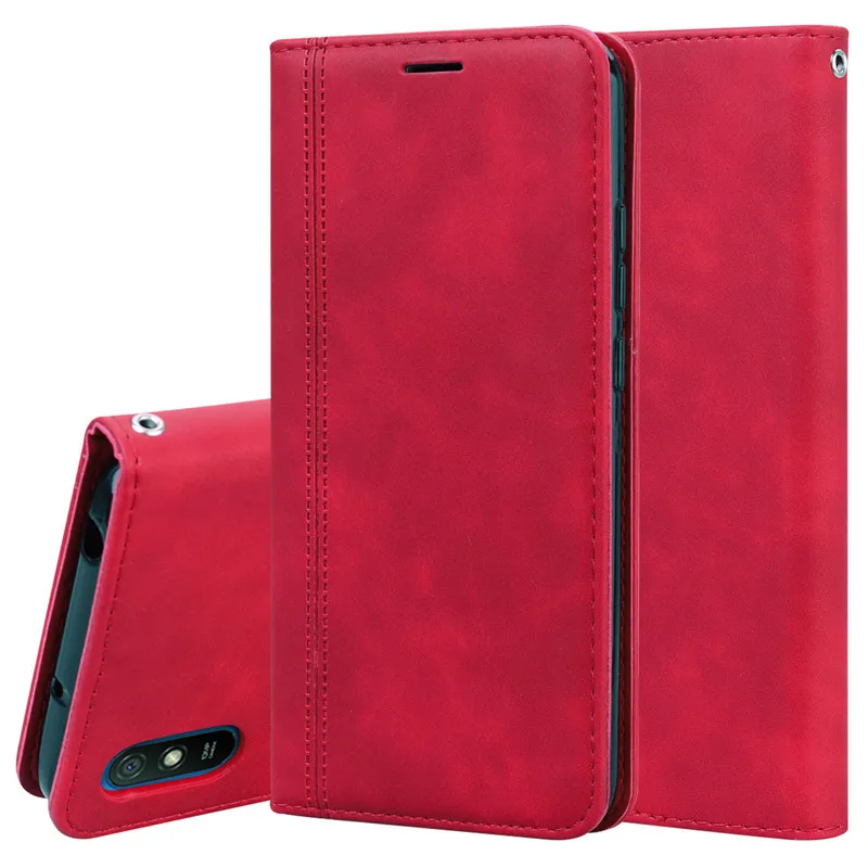 Bao da lật sang trọng chất lượng cao dành cho Xiaomi Redmi 9A Ốp lưng Redmi 9A 9 A Wallet Flip Case cho Xiaomi Redmi 9A Cover Coque