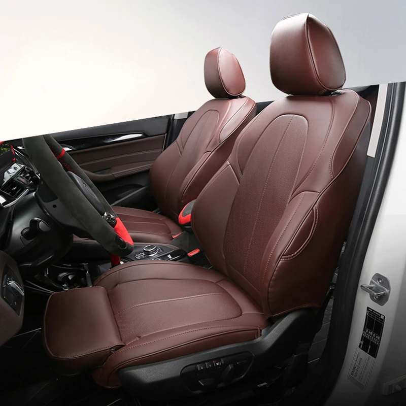

Fully Wrapped Leather Car Seat Covers Cushion for BMW X1 for Four Season Car Seats Protector Automobiles Seat