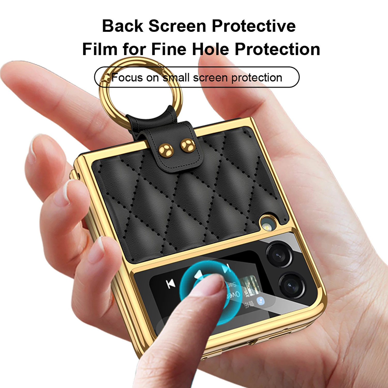 anel, protetor de tela para Samsung Galaxy Z Flip 3, Flip 4, Flip5, 5G
