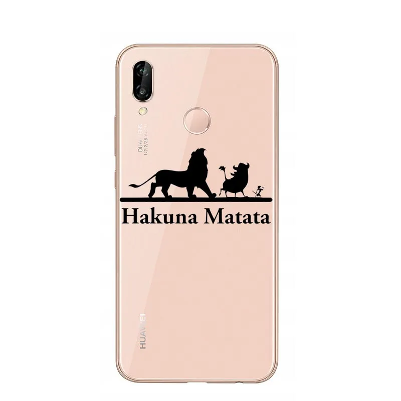 Силиконовый чехол Disneys lion king Simba nala Pumba Hakuna Matata для huawei P30 Lite P30 Pro P20 Lite P10 Lite Mate20