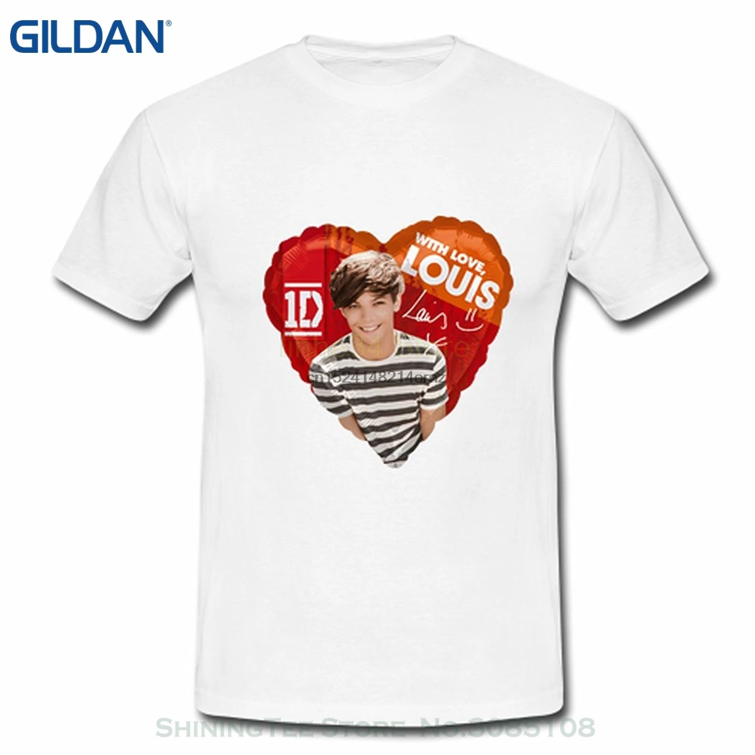 Camisetas de diseño para hombre, camisa informal de Ahhachi, One Direction, 1d, Louis Logo de foto, blanco grande|Camisetas| AliExpress