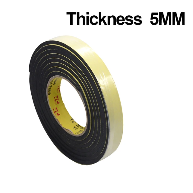 1 Mm 3 Mm 5 Mm Dikke Zwarte Foam Spons Rubber Strip Tape Waterdicht