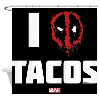 

Deadpool Tacos Decorative Fabric Shower Curtain