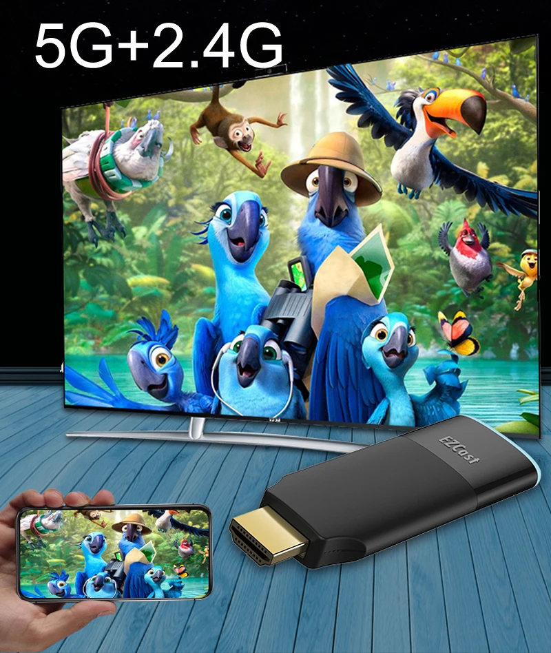 Ezcast Беспроводной Wi Fi дисплей Dongle 2 4 г 5G медиа конвертер HD видео адаптер ТВ обмена