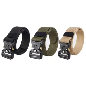 

Men's Tactical Belt Heavy Duty with Quick Release Metal Buckle - 1 PLY 1.5" Nylon Heavy Duty Everyday Belt
