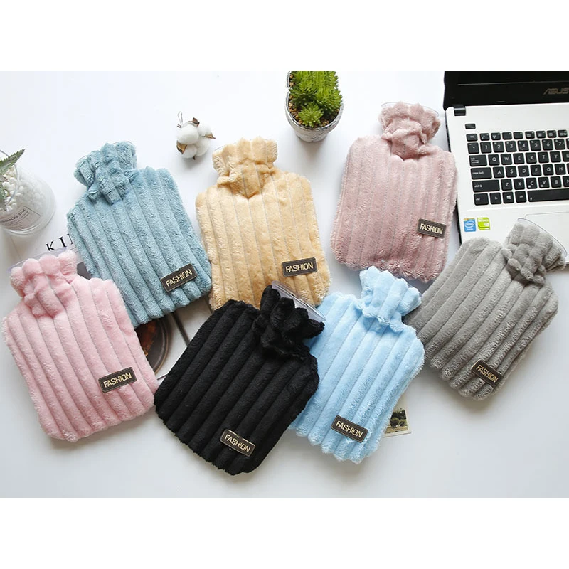 Hot Water Bottle Bag Cover Coral Fleece Cloth 1000ml Keep Warm Soft Home Relaxing Drop Shipping