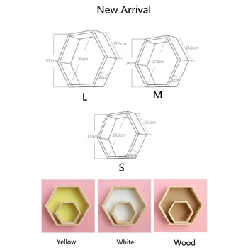 

3Pcs/Set Nordic Style Kids Room Decoration Shelf Honeycomb Hexagon Shelves for Baby Child Bedroom Decoration