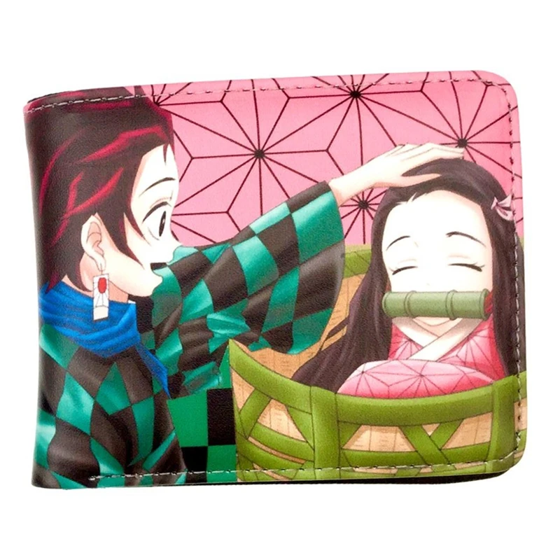 Free Shipping Hot Anime Demon Slayer Kimetsu No Yaiba Tanjiro Kamado Leather Short Purse With Coin Pocket For Boys And Grils Wallets Aliexpress
