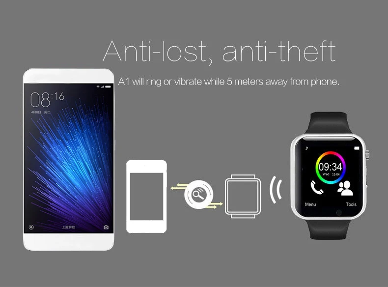 A1 Смарт-часы с камерой шагомер sim-карты вызова Smartwatch для телефона Android лучше, чем Y1 GT08