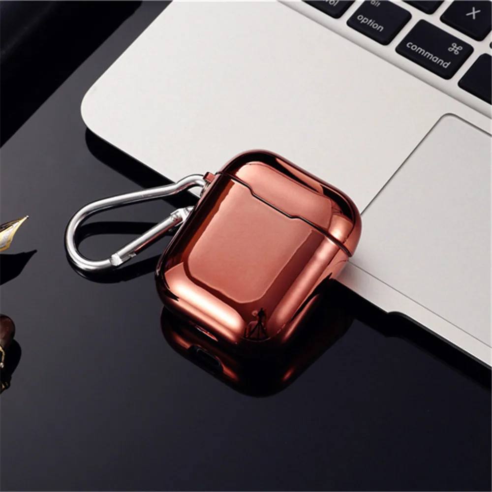 10 For Airpods BFOLLOW Роскошная плакированная силиконовый чехол для AirPods Pro Airpods 1/2 Мягкий защитный чехол на заднюю панель из полиуретана Противоударная защитная задняя крышка с цепочкой для ключей - Цвет: 10 For Airpods