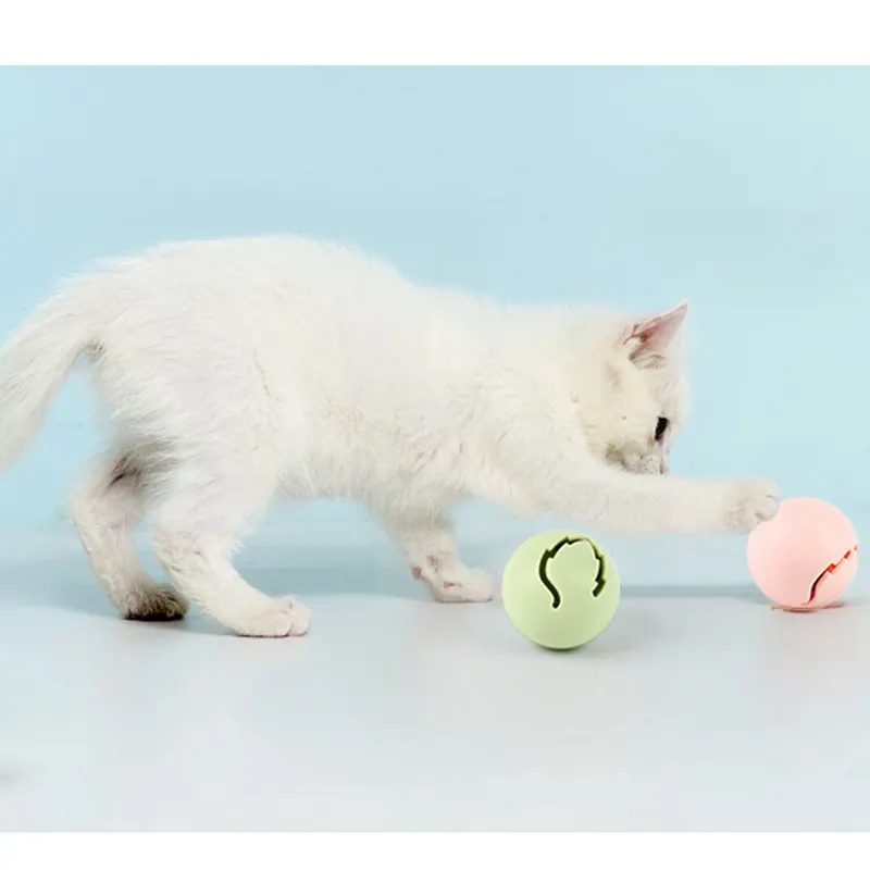 Шарик для котов три загруженные светящиеся вокальный шар catnip игрушка для домашней кошки колокольчик