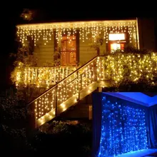 4,5 м 100 светодиодный светильник световая завеса Рождественская гирлянда со сказочными огнями для дома на открытом воздухе для свадьбы/вечерние/занавески/сада светящийся Декор