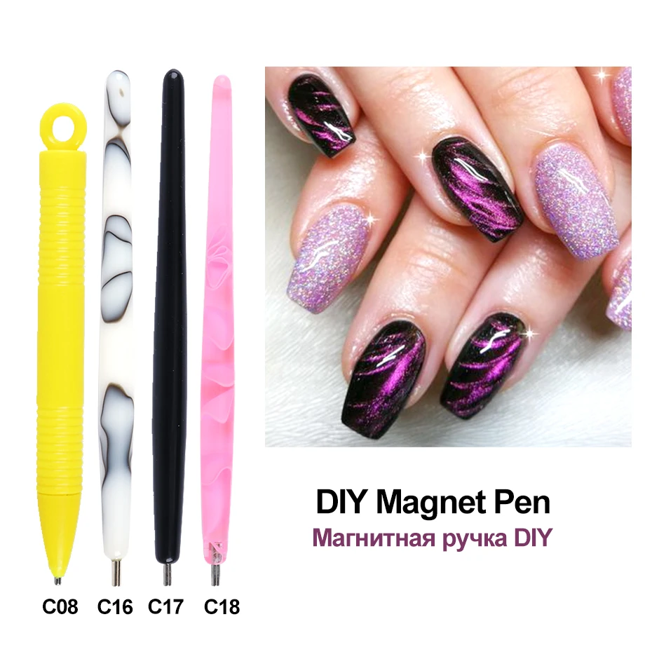 1pcs Cat's Eye Manicure Magnet Stick For Gel Nail Polish 3D Line Strip Multi Shape Design Magnetic Pen Board Tools LA1612